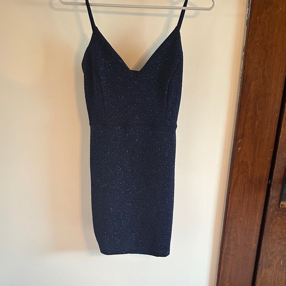 Lovely Day Midnight Sparkle Mini Dress